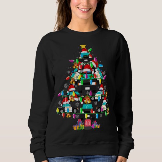 Polizeiwache Weihnachtsbaum Funny Santa Policeman Sweatshirt (Vorderseite)