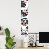 Polizeiwachstumsdiagramm Poster (Heimbüro)