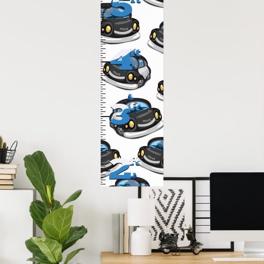 Polizeiwachstumsdiagramm Poster (Heimbüro)