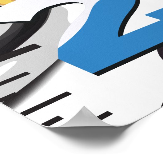 Polizeiwachstumsdiagramm Poster (Ecke)