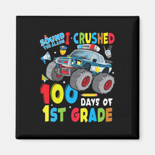 Polizeiwagen 100 Tage Schulklasse 1ste Klasse Magnet