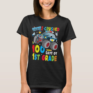 Polizeiwagen 100 Tage Schulklasse 1ste Klasse T-Shirt