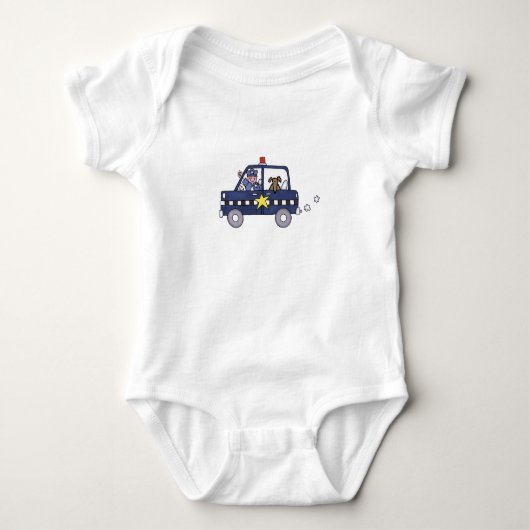 Polizeiwagen Baby Strampler (Vorderseite)