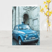 Polizeiwagen Fiats 500 in Italien Karte (Gelbe Blume)