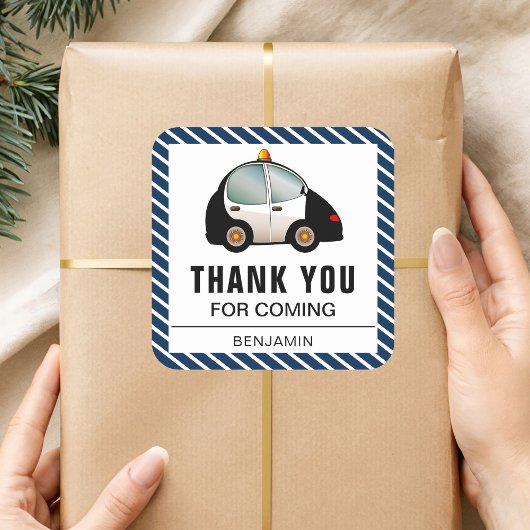 Polizeiwagen Geburtstagspartei Gefallen Sticker