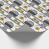 Polizeiwagen Geburtstagspartei Geschenkpapier (Ecke)