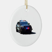Polizeiwagen Keramik Ornament (Rechts)