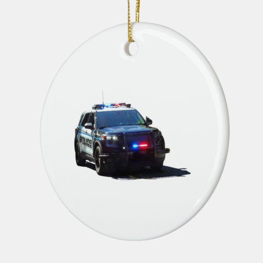 Polizeiwagen Keramik Ornament (Links)