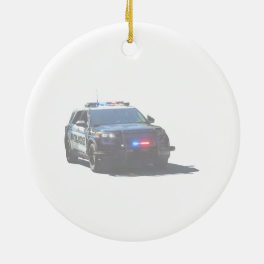 Polizeiwagen Keramik Ornament (Hinten)