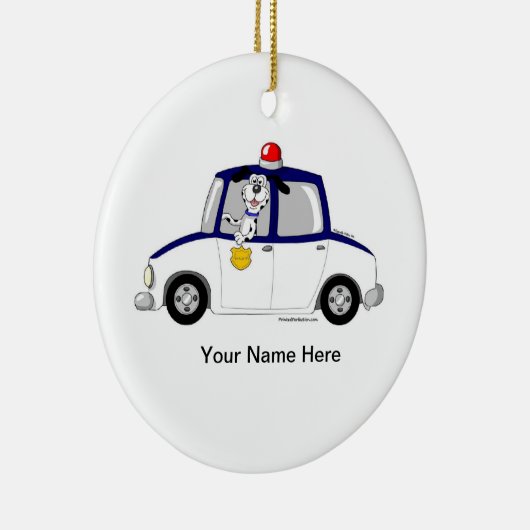 Polizeiwagen Keramikornament (Rechts)