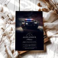 Polizeiwagen leuchtet Abschluss der amerikanischen