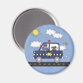 Polizeiwagen Magnet (Vorderseite/Rückseite)