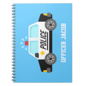 Polizeiwagen mit Sirene Kid Personalisiert Notizblock (Vorderseite)