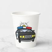 Polizeiwagen Pappbecher (Vorderseite)