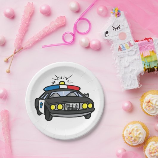 Polizeiwagen Pappteller (Party)