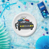 Polizeiwagen Pappteller (Party)