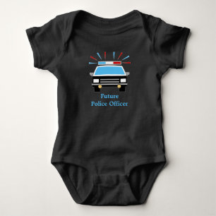 Polizeiwagen   Personalisiert   Künftiger Polizeib Baby Strampler