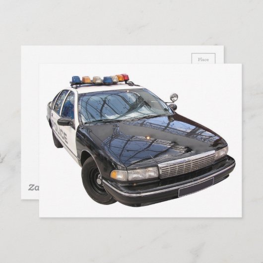 Polizeiwagen Postkarte (Vorne/Hinten)