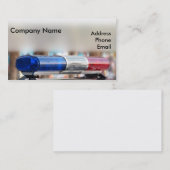 Polizeiwagen-rotes blaues Sirene-Licht Visitenkarte (Vorne/Hinten)