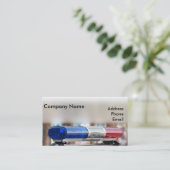 Polizeiwagen-rotes blaues Sirene-Licht Visitenkarte (Stehend Vorderseite)