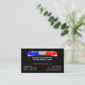 Polizeiwagen Siren, Polizeibeamter, Strafvollzug Visitenkarte (Stehend Vorderseite)