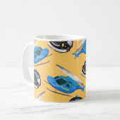 Polizeiwagen und Hubschrauber Kaffeetasse (Vorderseite Links)