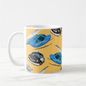 Polizeiwagen und Hubschrauber Kaffeetasse (Links)
