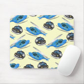 Polizeiwagen und Hubschrauber Mousepad (Mit Mouse)