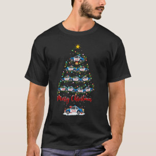 Polizeiwagen Weihnachtsbaum Lights Polizeiwache We T-Shirt