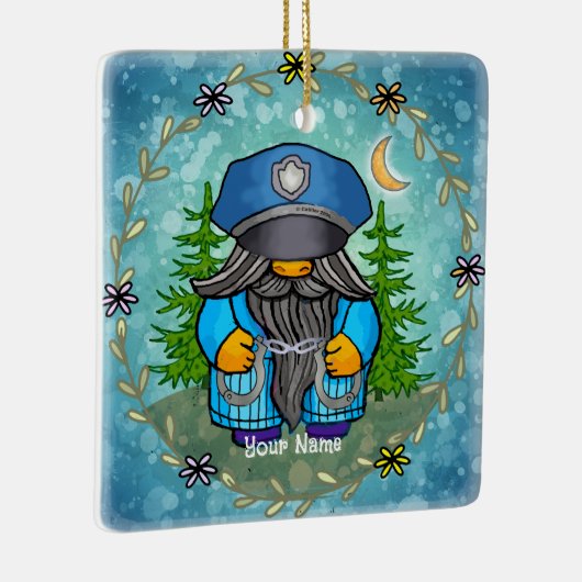 Polizeizwerg Keramikornament (Rechts)