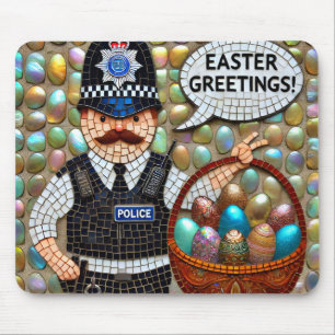 POLIZEMAN'S EASTER GREETINGS Eggs ~ Mousepad