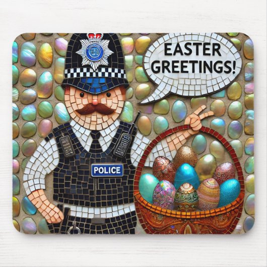POLIZEMAN'S EASTER GREETINGS Eggs ~ Mousepad (Vorne)