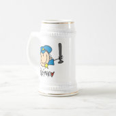 Polizist Beruf Bierglas (Vorderseite Links)