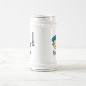 Polizist Beruf Bierglas (Mittel)