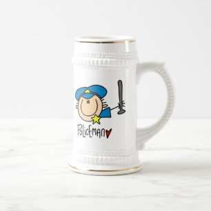 Polizist Beruf Bierglas