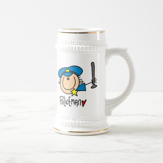 Polizist Beruf Bierglas (Rechts)