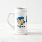 Polizist Beruf Bierglas (Links)