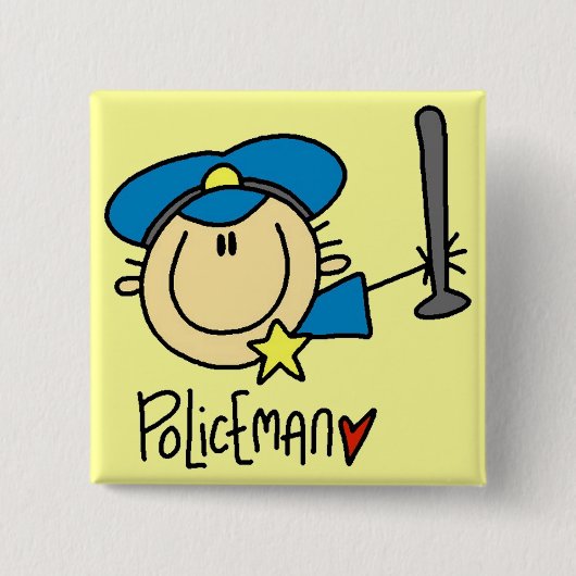 Polizist Beruf Button (Vorderseite)