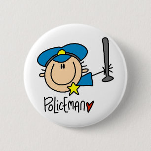 Polizist Beruf Button