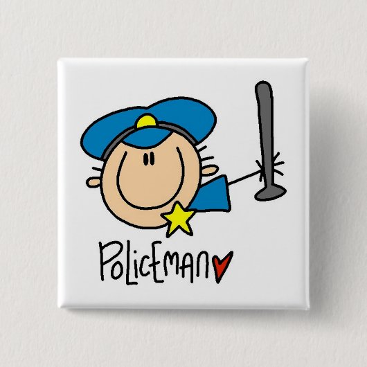Polizist Beruf Button (Vorderseite)