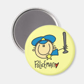 Polizist Beruf Magnet (Vorderseite/Rückseite)