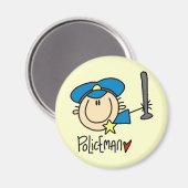 Polizist Beruf Magnet (Vorderseite/Rückseite)
