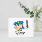 Polizist Beruf Postkarte (Stehend Vorderseite)
