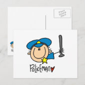 Polizist Beruf Postkarte (Vorne/Hinten)