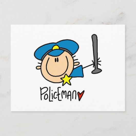 Polizist Beruf Postkarte (Vorderseite)