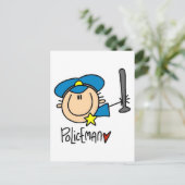 Polizist Beruf Postkarte (Stehend Vorderseite)
