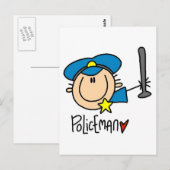 Polizist Beruf Postkarte (Vorne/Hinten)