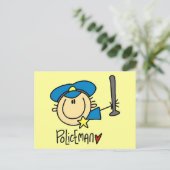 Polizist Beruf Postkarte (Stehend Vorderseite)