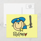 Polizist Beruf Postkarte (Vorne/Hinten)