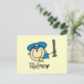 Polizist Beruf Postkarte (Stehend Vorderseite)